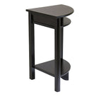 Winsome Liso Corner Table, Cube Storage and Shelf, Espresso-Dimensions: 31.1" H. x 20.5" W. x 20.5" D.