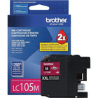 Brother LC105 Magenta Ink Cartridge, Super High Yield (LC105MS)-Extra high-yield ink cartridge, up to 1200 pages