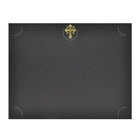 St. James Presentation Holders/Cards with Gold Foil Crucifix, 80lb Black Linen, 25 Pack-Create tangible memories with these premium certificate holders