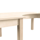 Flash Furniture Bright Beginnings Commercial Grade Wooden Half Circle Preschool Classroom Activity Table-Engineered Wood Table Top and Beech Wood Legs