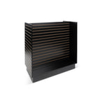 Can-Bramar Econoline H-Unit Slatwall Merchandisers - 48" D x 24" W x 54" H - Black-3/4" thick durable melamine laminate surface