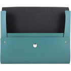 JAM Paper Italian Leather Portfolio with Snap Closure, 10.5" x 13" x 0.75, Teal, 12 Pack (233329922b)-Teal leather envelope