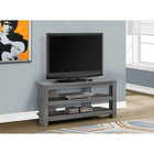 Monarch Specialties 2566 Tv Stand - 42"L/Grey Corner-Grey engineered wood