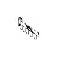 Wamaco 5-Hook Gridwall Waterfall, White, 5 Pack-Display clothing and other hanging products