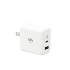 LBT Ultra Fast Mini 42W Dual-port GaN PD Wall Charger (30W + 12W) - White-Featuring GaN (Gallium Nitride) technology, this wall charger is up to 40% more efficient than traditional wall chargers and can keep your devices charged for longer