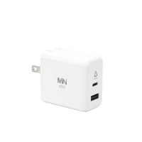 LBT Ultra Fast Mini 42W Dual-port GaN PD Wall Charger (30W + 12W) - White-Featuring GaN (Gallium Nitride) technology, this wall charger is up to 40% more efficient than traditional wall chargers and can keep your devices charged for longer