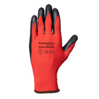 Forcefield High Dexterity Work Gloves - Palm Coated - Large - Red & Black-Foam latex palm