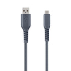 Basic Tech 3ft Type C Cable Charcoal-Braided for extra Durability