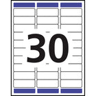 Avery Rectangle Waterproof Film Labels - 1" x 2-5/8" - White - 300 Labels-6
