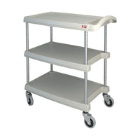Mycart Utility Cart, 400 Lbs, 3-Shelf, 16" x 35-1/2" (MY1627-34BL)-No. of Shelves: 3