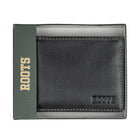 Roots Men's Slim Bifold Wallet with Zipper Pocket - Black-1 Zip around coin compartment