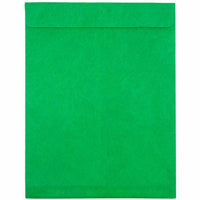JAM Paper 10" x 13" Tyvek Tear-Proof Open End Catalog Envelopes - Green - 10 Pack -Green Tyvek Open End Envelopes