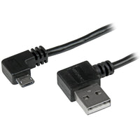 StarTech Micro-USB Cable with Right-Angled Connectors, M/M, 1m (3ft)-Connect to your device and your computer or charger even in hard to reach areas and tight spaces