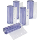 Kleton Replacement Strips For Strip Curtain Doors, Low Temp. PVC, 8"W. x 2/25" Th. x 8'H., 5 Pack-Clear flexible vinyl resists stretching and stands up to abrasion