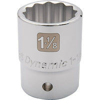 Dynamic Tools 3/4" Drive 12 Point SAE, 2" Standard Length, Chrome Finish Socket-Size: 2"