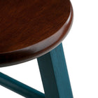 Winsome Wood Ivy 29" Bar Stool Rustic Teal with Walnut Seat (62230)-Overall dimensions 29.10"H x 13.60"W x 13.60"D