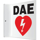 Accuform Signs "Dae" Projection Sign, 8" x 8", Plastic, French With Pictogram-Display Type Bolt-On