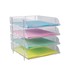 Azar Stacking Letter Trays, 4/Pack (255010)-Hanging hardware not included