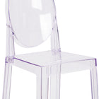 Flash Furniture Ghost Counter Stool with Oval Back - Transparent Crystal-Protective Plastic Floor Glides