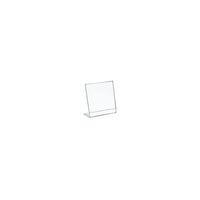 Azar Displays Vertical Slanted, L-Shape Acrylic Sign Holder, 3.5" x 4.5", 10 Pack (112734)-Sign holder