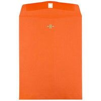 JAM Paper Recycled Coloured Envelopes with Clasp - 9" x 12" - Orange - 50 Pack-Colour: Orange