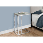 Monarch Specialties 3372 Accent Table - Grey Cement With Chrome Metal-Ample surface area for your snacks, drinks or meals