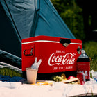 Coca-Cola Ice Chest, 54L-Rustproof, leak-resistant channel drain for no-tilt draining