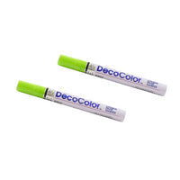 Marvy Uchida Broad-Point Opaque Paint Markers - Light Green - 2 Pack-Colour: Lime Green