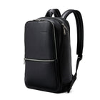 Samsonite Classic Leather Slim Backpack 14.1", Black-Black, Top Grain Leather