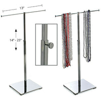 Azar Displays Single Pole Necklace Display, Chrome (300651)-For displaying necklace