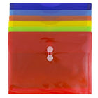 JAM Paper Plastic Envelopes with Button String Tie Closure, Letter Booklet, 9.75x13, Assorted Colours, 12 Pack (218b1rgboypg)-Envelopes expand up to about 1 1/4 inch, so you are able to store more documents