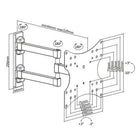 Speedex KLA26-223 Full-motion TV Wall Mount 23-42 inch LED, LCD Flat Panel TVs-Dimensions: 12.6" x 8.7" x 8.7"