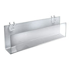 Azar Displays 16" Acrylic Greeting Card Holder For Pegboard/Slatwall, Clear, 2 Pack (556091)-2 U hooks attached for easy mounting