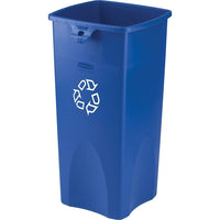 Rubbermaid Square Recycling Container-Suitable for both indoor and outdoor use; designed to withstand extreme weather and handling