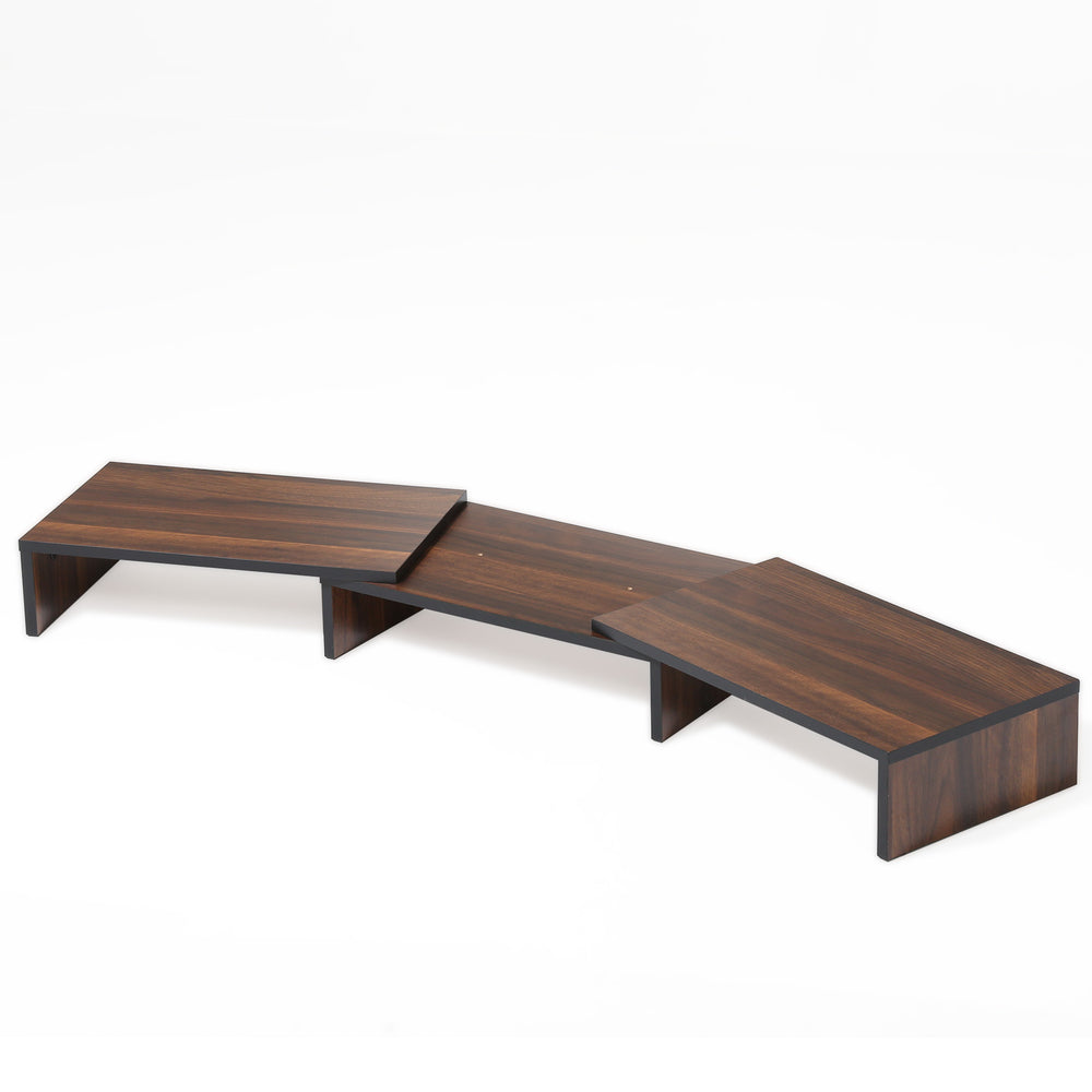 FITUEYES Dual Monitor Stand - 3 Shelf Computer Monitor Riser with ...