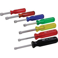 Gray Tools 7 Piece SAE Nut Driver Set, (hollow Shank), 3/16"-1/2"-Contains Sizes: 3/16", 1/4", 5/16", 11/32", 3/8", 7/16", 1/2".