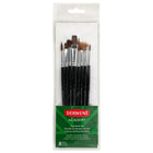 Derwent Academy Assorted Artist Brushes Set, 8/Pack (98238)-High-quality bristles are made of all-natural fibers that are securely embedded in the brush