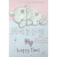 Rosedale 5-1/2" x 8" Cute Anniversary Greeting Cards And Envelopes, 12 Pack (15025)-Printed on premium uncoated card stock