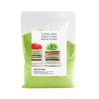 Sandtastik Floral Coloured Sand, 5 lb (2.3 kg) Bag, Citrus Lime-Coarse grain with natural sparkle throughout