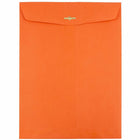 JAM Paper 9 x 12 Open End Catalog Envelopes with Clasp Closure, Brite Hue Orange, 100 Pack (92938)-Size: 9" x 12"