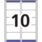 Avery Rectangle Waterproof Film Labels - 2" x 4" - White - 100 Labels-For use with laser printers