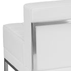 Flash Furniture HERCULES Imagination Series Contemporary Melrose Leather Middle Chair - White-Armless Design