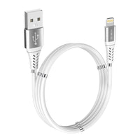 CJ Tech Lightning MFI Magnetic Charging Cable - 6ft. - White-The cables have magnets that are placed along the cable that allow it to self coil