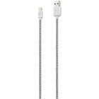 iStore Sync & Charge Woven Lightning Cable, 1m, Black/White-Charges and syncs all Apple lightning devices