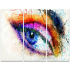Designart Eyes Are the Window 3-Panel Sensual Canvas Art Print, (PT2905-36 - 28)-Print