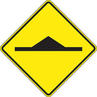 Accuform Signs Speed Bump Traffic Sign, 30" x 30", Aluminum, Pictogram-Display Type Bolt-On