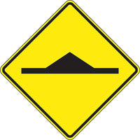 Accuform Signs Speed Bump Traffic Sign, 30" x 30", Aluminum, Pictogram-Display Type Bolt-On