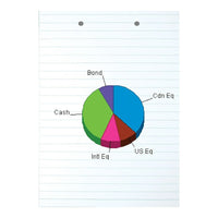 Staples Ruled White Easel Pad, 24" x 35 1/2" (61cm x 90.0cm)-1" ruled