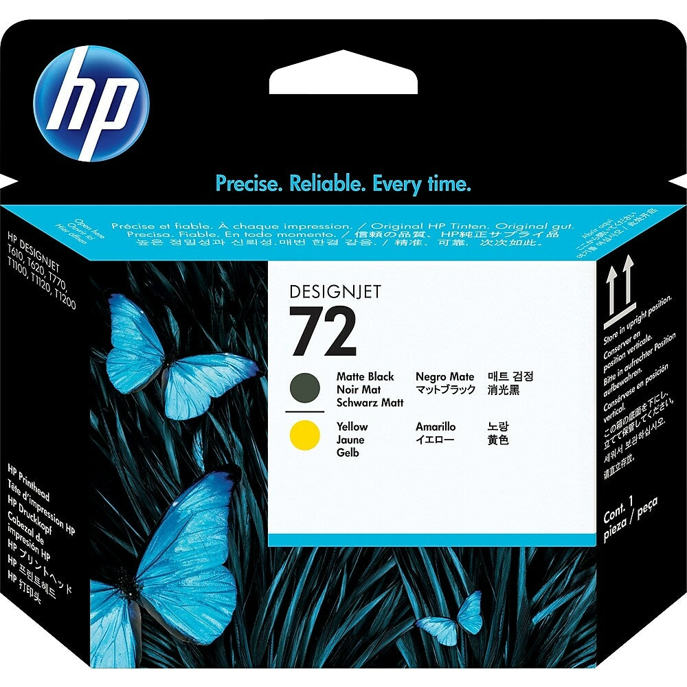 HP C9384A 72 Printhead, Matte Black/Yellow | staples.ca