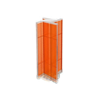 Azar Displays Plastic Pegboard Pinwheel Unit, 13.5" x 44", Orange (700444-ORG)-Made from plastic pegboard